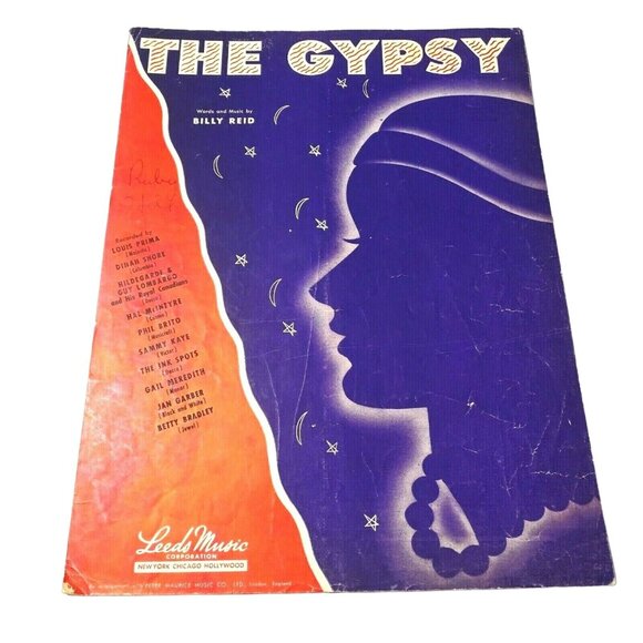 Other - Vintage 1946 The Gypsy Billy Reid Piano Leeds Music Sheet Music Wall Art Decor